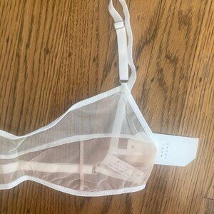 Mary Young "Kendi" Mesh Bralette in Milkshake, Size Small, NWT